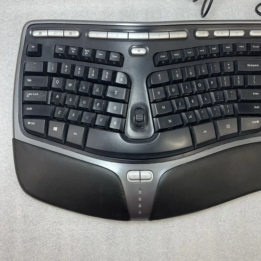 WORKS Microsoft Natural Ergonomic Keyboard USB 4000 v1.0 KU-0462 Tested 2019